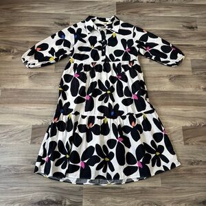 Anthropologie Maeve The Bettina Tiered Shirt Dress Floral Print Size Large P